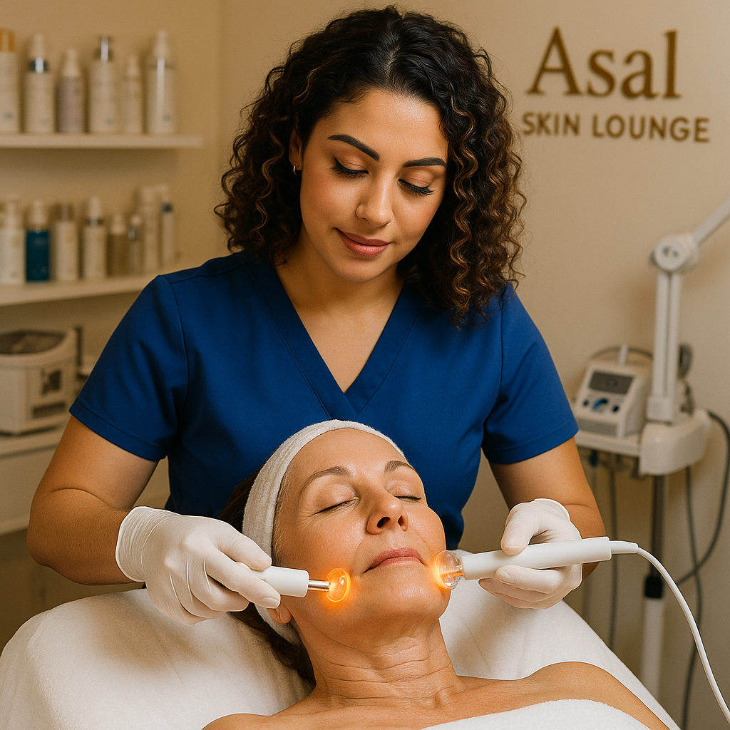 Luxury anti-aging facial at Asal Skin Lounge in Woodland Hills