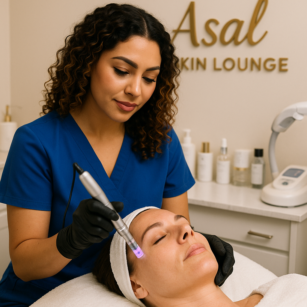 Luxury facial treatment at Asal Skin Lounge in Woodland Hills for glowing skin