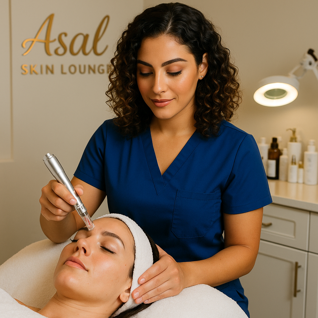 Deep cleansing facial treatment at Asal Skin Lounge in Woodland Hills