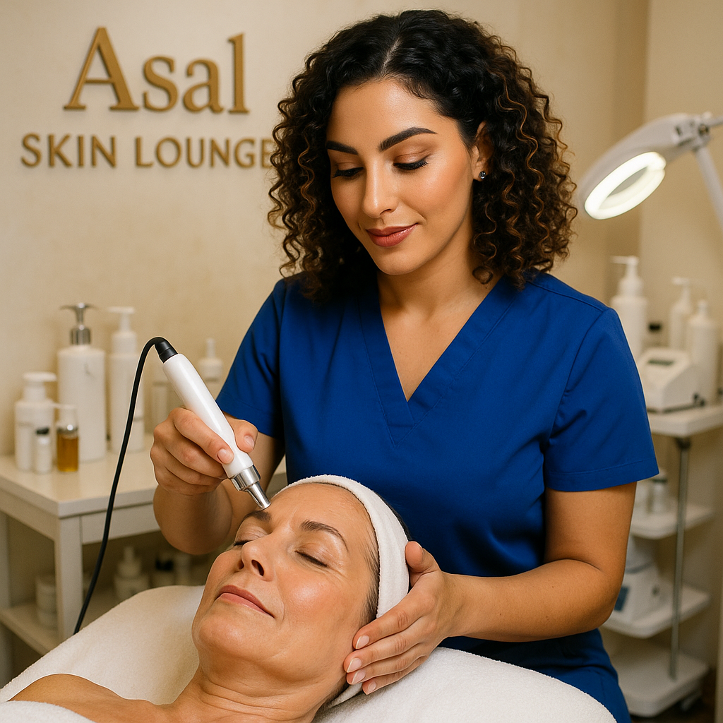 Facial treatment for mature skin at Asal Skin Lounge in Woodland Hills