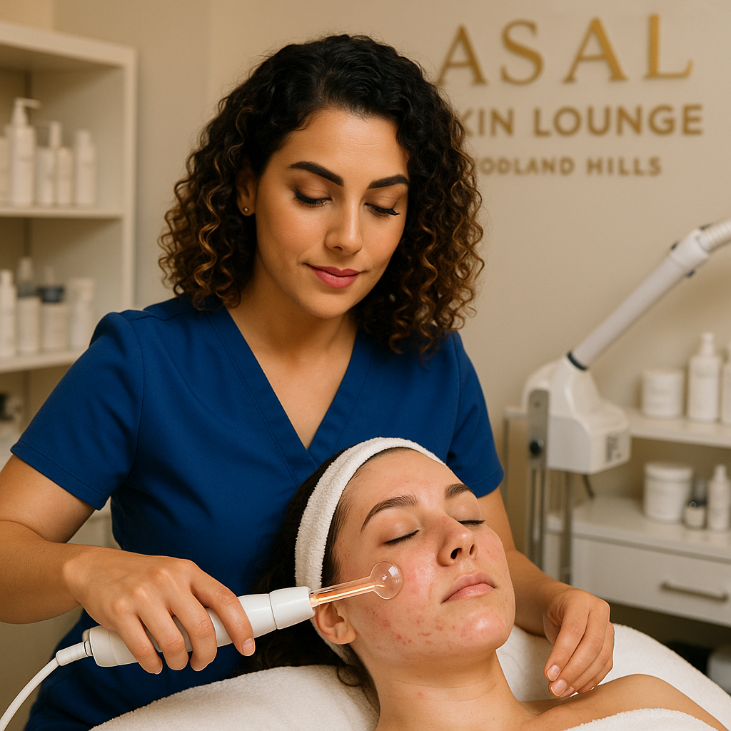 Deep cleansing facial at Asal Skin Lounge in Woodland Hills for clear pores and refreshed skin