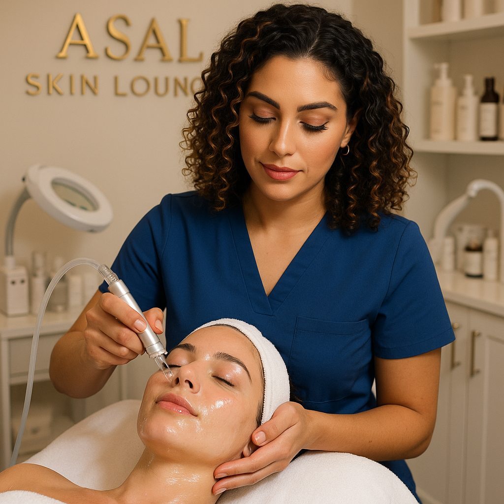 Relaxing hydrating facial for glowing skin at Asal Skin Lounge