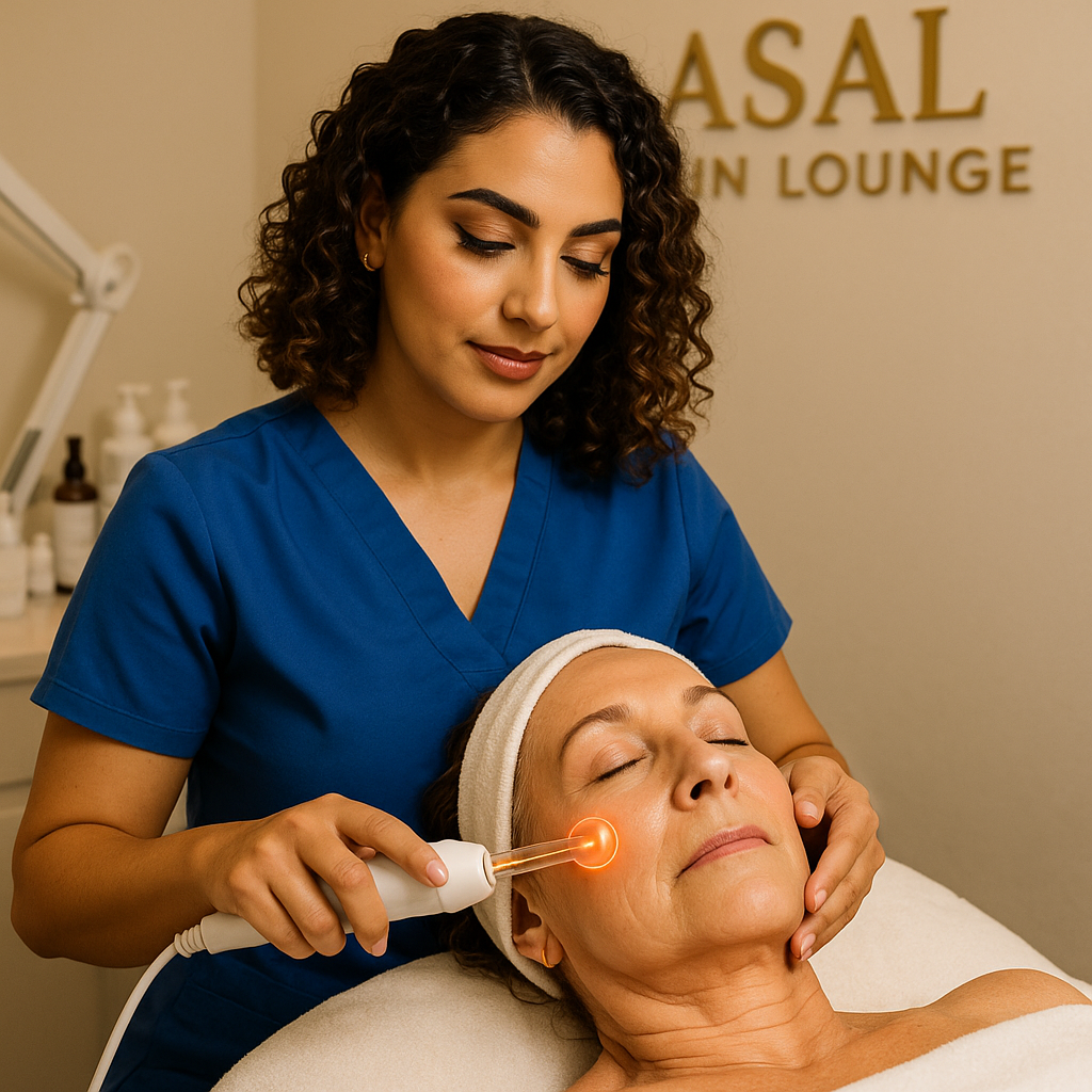 LED Light Therapy treatment for radiant skin at Asal Skin Lounge