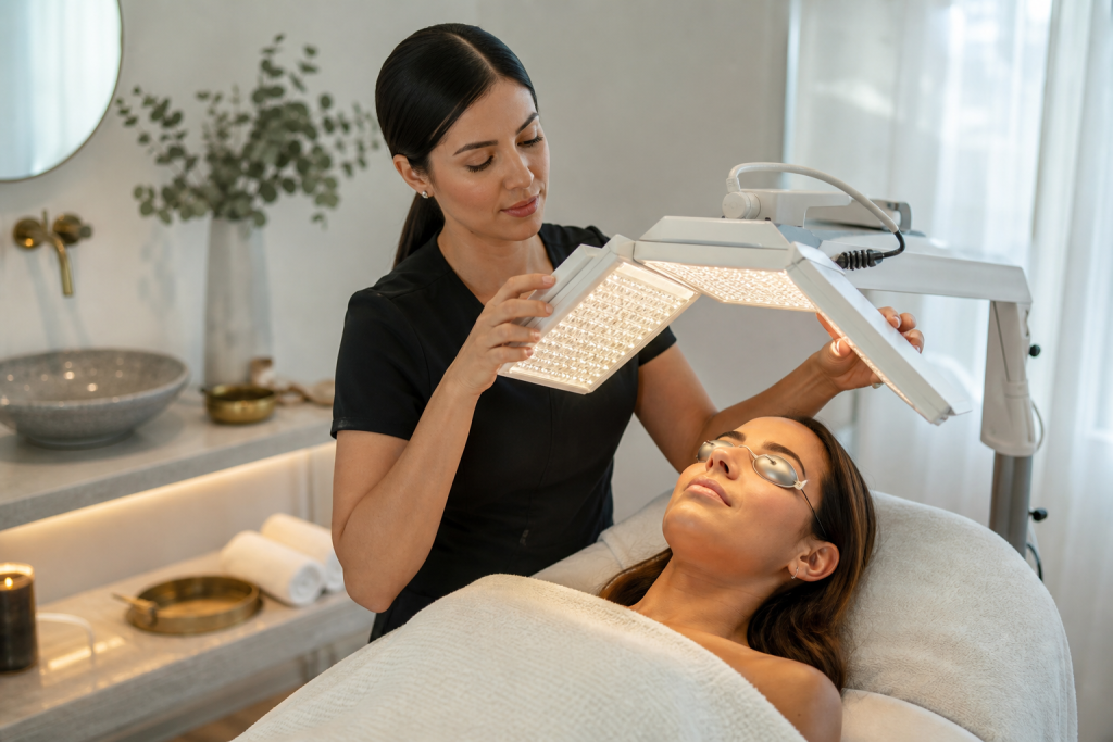 LED light therapy facial add-on Woodland Hills editorial overview